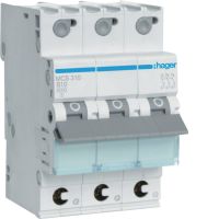 MCB Wyłącznik nadprądowy Icn=6000A 3P C 10A QuickConnect | MCS310 Hager