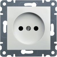 Gniazdo zasilające bez uziemienia, 16A/250VAC, biały, Lumina | WL1010 Hager