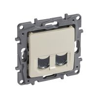 Gniazdo 2xRJ45 kat. 6 UTP kremowe Niloe | 664874 Legrand