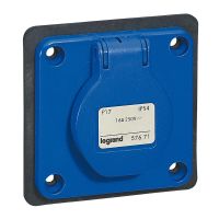 Gniazdo wtyczkowe tablicowe P17 16A, 230V, 2P+Z, IP44 | 057671 Legrand