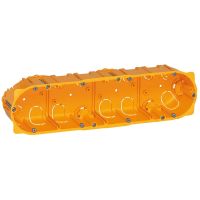 Puszka poczwórna przelotowa do karton-gipsu, głębokość 50mm, Batibox | 080054 Legrand