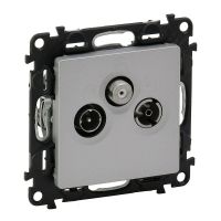 Gniazda zakończenie TV-RD-SAT, aluminium, Valena Life | 753364 Legrand