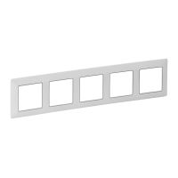 Ramka pięciokrotna Neutral, biała/chrom, Valena Life | 754035 Legrand