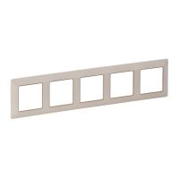 Ramka pięciokrotna Neutral, kremowa/złota, Valena Life | 754065 Legrand