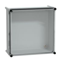 Puszka poliestrowa PLS pokrywa transparentna poliwęglanowa IP65 360x360x180mm, Thalassa | NSYPLS3636G Schneider Electric
