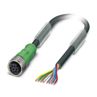 Kabel czujnika/urządzenia wykonawczego SAC-8P- 5,0-PUR/M12FS, 8-pinowy, czarno-szary (5m) | 1520369 Phoenix Contact