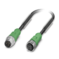 Kabel czujnika/urządzenia wykonawczego SAC-4P-M12MS/ 2,0-PUR/M12FS, 4-pinowy, czarno-szary (2m) | 1693571 Phoenix Contact
