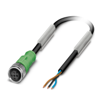 Kabel czujnika/urządzenia wykonawczego SAC-3P- 3,0-PUR/M12FS, 3-pin, czarno-szary (3m) | 1694499 Phoenix Contact