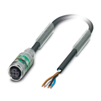 Kabel czujnika/urządzenia wykonawczego SAC-4P-10,0-PUR/M12FS-2L, 4-pinowy, czarno-szary (10m) | 1694839 Phoenix Contact