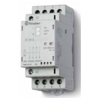 Stycznik modułowy 4 Z; 25A; 24V AC/DC; mech. wskaźnik zadziałania + LED | 22.34.0.024.4320 Finder