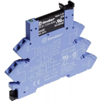 Przekaźnikowy moduł sprzęgający SSR 1Z sterowanie 240V AC/DC wyjście 6A 24V DC | 38.91.0.240.9024 Finder