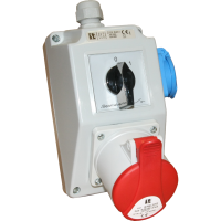 Zestaw instalacyjny O-I, 32A, 3P+N+PE/2x2P+PE, dławnica M25 | ZI05\R442 Spamel