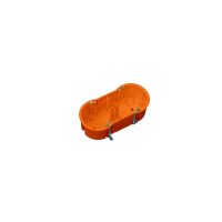 Puszka p/t PK60 2x68x60mm, podwójna do płyt gipsowych, IP30, pomarańczowa | A.0010P Pawbol