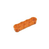 Puszka p/t PK 60 4x68x60mm, głęboka, poczwórna do płyt gispowych IP30, pomarańczowa | A.0047PG Pawbol