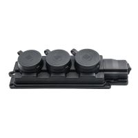Listwa gumowa 3xgniazdo 3x2P+Z, IP44, czarna | D.3159/3 Pawbol