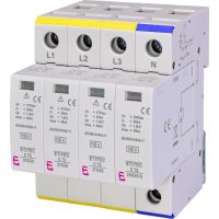 Ogranicznik przepięć, do instalacji mieszkaniowych, TT/TN-S, ETITEC C T2 275/20 3+1, typ T2 (C) | 002440403 Eti
