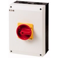 Łącznik krzywkowy 6P, 100A, 30kW, 0-1, pokrętło czerwone, w obudowie, T5-4-15682/I5/SVB P/T | 207281 Eaton