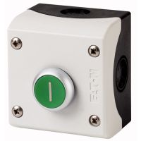 Przycisk płaski, M22-D-G-X1/KC11/I, zielony RMQ-Titan M22 | 216522 Eaton