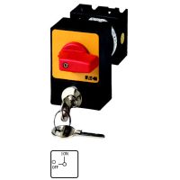 Łącznik krzywkowy 3P, 20A, 6,5kW, pokrętło czerwone, natablicowy, T0-2-1/E/SVA(S)-RT P/T | 228291 Eaton