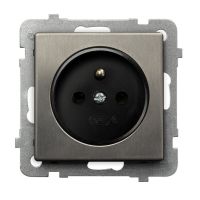 Gniazdo pojedyncze z/u GP-1RMZ/m/37 Inox stal, Sonata | GP-1RMZ/m/37 Ospel