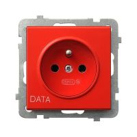 Gniazdo pojedyncze z/u DATA białe, Sonata | GP-1RZD/m/00 Ospel
