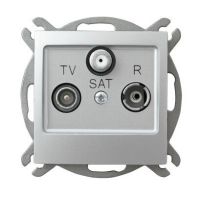 Gniazdo R-TV-SAT końcowe GPA-YS/m/18 srebro, Impresja | GPA-YS/m/18 Ospel