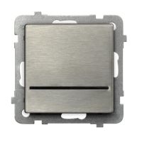 Łącznik 1-biegunowy z podświetleniem niebieskim ŁP-1RMS/m/37 seria SONATA STAL INOX STAL INOX | ŁP-1RMS/m/37 Ospel