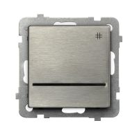 Łącznik krzyżowy z podświetleniem niebieskim ŁP-4RMS/m/37 seria SONATA STAL INOX STAL INOX | ŁP-4RMS/m/37 Ospel