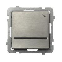 Łącznik schodowy z podświetleniem niebieskim ŁP-3RMS/m/37 seria SONATA STAL INOX STAL INOX | ŁP-3RMS/m/37 Ospel