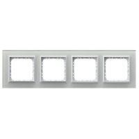Ramka poczwórna białe szkło 4mm Sonata | R-4RGC/31/00 Ospel