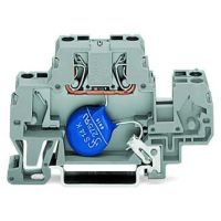 Złączka do zabudowy elementów 2-piętrowa, szara | 870-523/281-583 Wago
