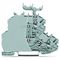 Złączka 2-piętrowa przelotowa/przelotowa, szara | 2000-2233/099-000 Wago