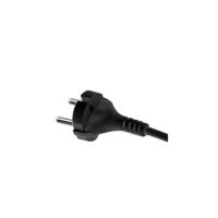 Przewód przyłączeniowy z wtyczką prostą IP20 , 2x1,5, H05RR, 4m, czarny PP-21/4M/2X1,5/H05RR/CZARNY | W-97194 Plastrol