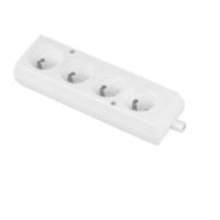 Przedłużacz z czterokrotnym gniazdem ECO 4X2p+Z, 10A 1,5m biały PS-470/1,5 | W-97480 Plastrol