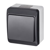 Łącznik hermetyczny natynkowy jednobiegunowy (schodowy) IP44, antracyt, Hermes | 0331-07 Elektro-Plast Nasielsk