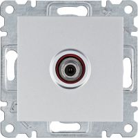 Gniazdo pojedyncze SAT dla instalacji indywidualnych, srebrny, Lumina | WL3232 Hager