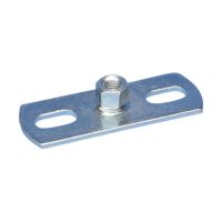 Płytka bazowa do prętów, z dwoma otworami, stal, EG, M8/M10, PBRM8M10L80 | 587145 Erico