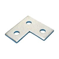 Łącznik płaski narożny z trzema otworami, stal, HD, 85mmx85mm, M10 gwintu, ZE107 | 313070 Erico