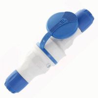 Zestaw przyłączeniowy EXTREM wtyczka WT-54 + gniazdo GN-44, SCHUKO, IP44, szaro-niebieski ZWG-44S | W-98864 Plastrol