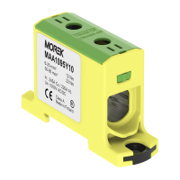 Zacisk uniwersalny, złączka OTL95 żółto-zielona, 1xAl/Cu 6-95mm2 1000V, MAA1095Y10 | MAA1095Y10 Morek