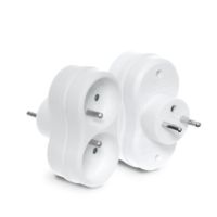 Rozgałęźnik podwójny 2x2P+Z, bis 16A, 250V biały R-270P | w-97741 Plastrol
