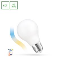 Lampa LED GLS 5W 560lm 2700-6500K CCT+DIM E27 230V COG MILKY Wi-Fi Spectrum SMART Tuya matowa | WOJ+14419 Wojnarowscy