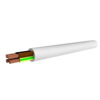 Przewód warsztatowy H05VV-F (OWY) 4x1,0 żo 300/500V biały KRĄŻEK | 5901259808377 Ełktrim