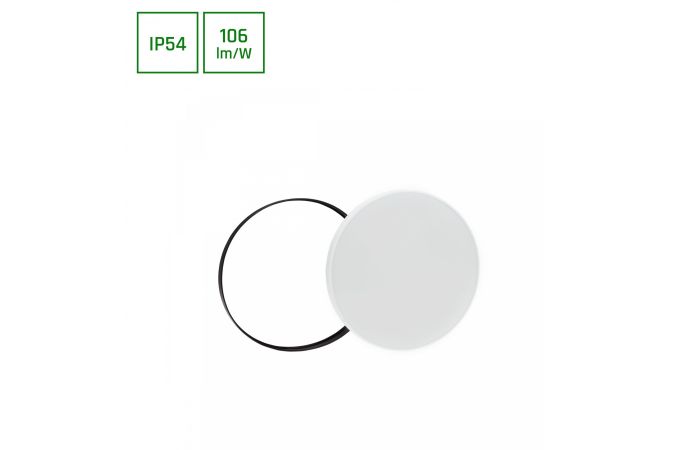 Plafon LED z czujnikiem ruchu Nymphea Black&White Rings 32W 2250lm NW 4000K IP54 biały/czarny | SLI031036NW_PW_CZUJNIK Wojnarowscy