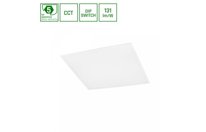 Panel LED ALGINE 30W/40W/48W 3600/4800/5760lm CCT WW/NW/CW IP20 600x600x35 BACKLIGHT biały 5 lat gw.