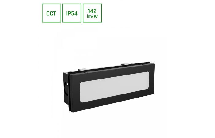Oprawa na elewację ENCANTA 6W CCT 3000/4000/6000K 230V IP54 230x84x60mm czarna podtynkowa  | SLI003034CCT_PW Wojnarowscy