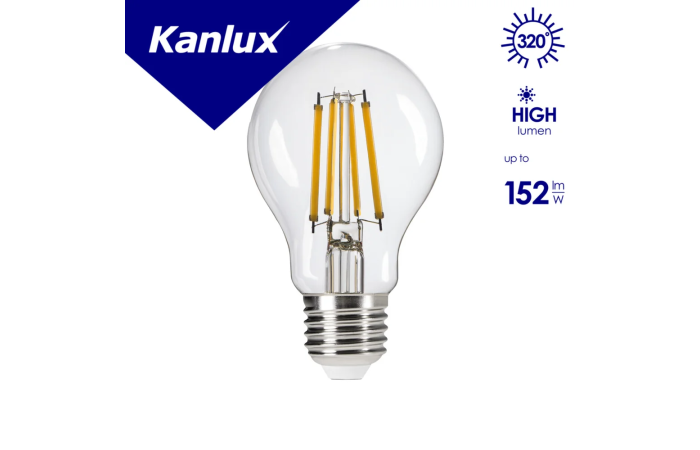 Lampa LEDBulb XLED A60 7W (60W) 810lm 4000K NW E27 filament standardowa przeźroczysta | 29602 Kanlux