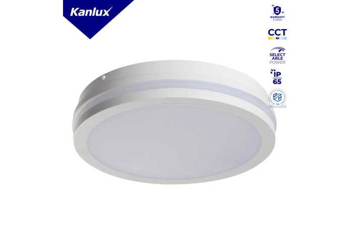 Plafon LED BENO 24-30W CCT-O-SEW 3000-4000K max 3230-3530lm IP65 5 lat Gwar. | 38785 Kanlux