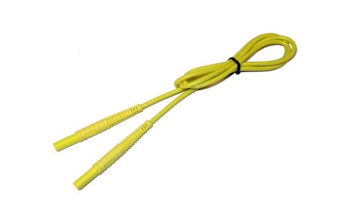 Przewód do miernika zakończony wtykami bananowymi,żółty (1,2m) | WAPRZ1X2YEBB Sonel