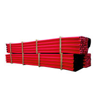 Rura sztywna karbowana dwuwarstwowa w odcinkach RODO 110/92 450N,HDPE, czerwona (6m/48szt) DVK | 10610 TT Plast